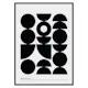 Poster Gallerix Geometric Graphic Black No1