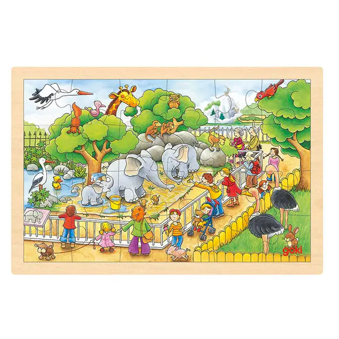 Pussel Goki Besök på Zoo 24 Bitar