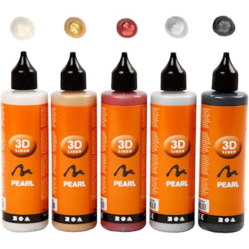 3D-liner Creativ Company Metallicfärger 5x100 ml/1 Förp
