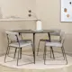 Matgrupp Venture Home Silvia med 4 Kungshamn Stolar Sammet