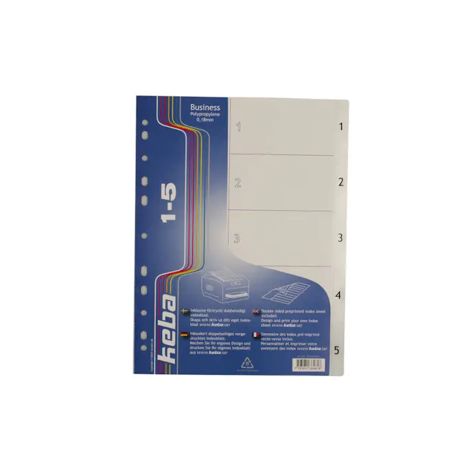Register KEBA Business A4 0,18 mm PP 1-5