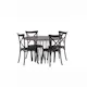 Matgrupp furniture/fashion Stone Rund med 4 Crosett Stolar
