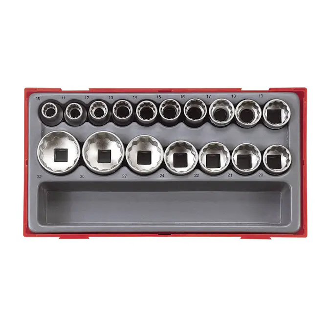 Hylssats 17 delar med 1/2 fyrkantsfäste Teng Tools TT1217-6