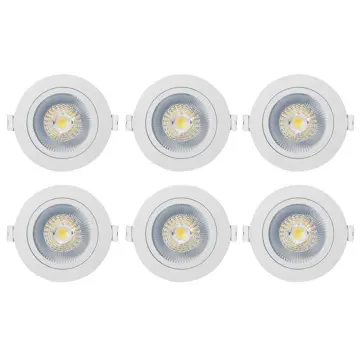 Downlight Westal Nedljus 7W 650Lm 27,3,4K Vit 6-pack Wld Fr72 Flex Tilt