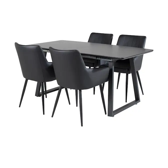 Matgrupp Venture Home Ina1 med 4 Corina Stolar Konstläder