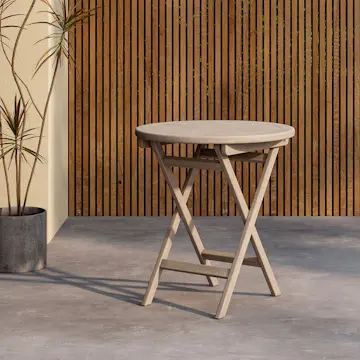 Cafébord Venture Home Kenya Ø70 Vittvättad