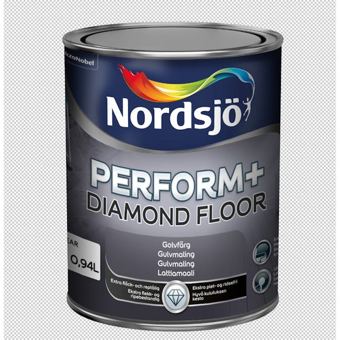 Golvfärg Nordsjö Perform+ Diamond Floor Halvblank Glans 40 1 L