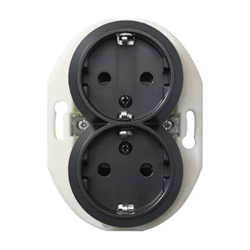 Vägguttag Schneider Electric Renova 2-vägs Jordad