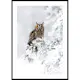 Poster Gallerix Owl On Snow Branch