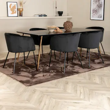 Matgrupp Venture Home Annika med 6 Bergen Stolar