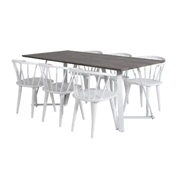 Matgrupp Venture Home Madde med 6 Brum Stolar