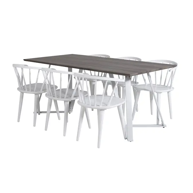 Matgrupp Venture Home Madde med 6 Brum Stolar