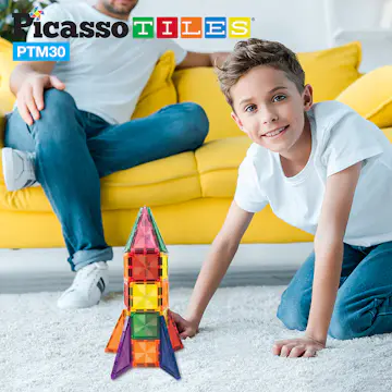 Magnetplattor Picasso Tiles 30 bitar Mini