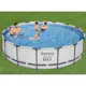 Poolpaket Bestway Steel Pro Max Ø4,57m Stålramspool Ovanmark med Filterpump