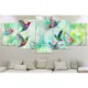 Tavla Arkiio Colourful Hummingbirds Green 5 delar