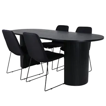 Matgrupp Venture Home Bianca med 4 Muscot Stolar