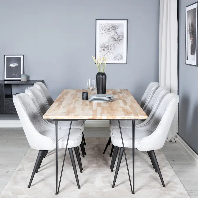 Matgrupp Venture Home Bim med 6 Vera Stolar