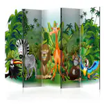 Rumsavdelare Skärmvägg Arkiio Jungle Animals II 225x172 cm