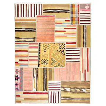 Persisk Patchworkmatta Arkiio Kelim 156x206