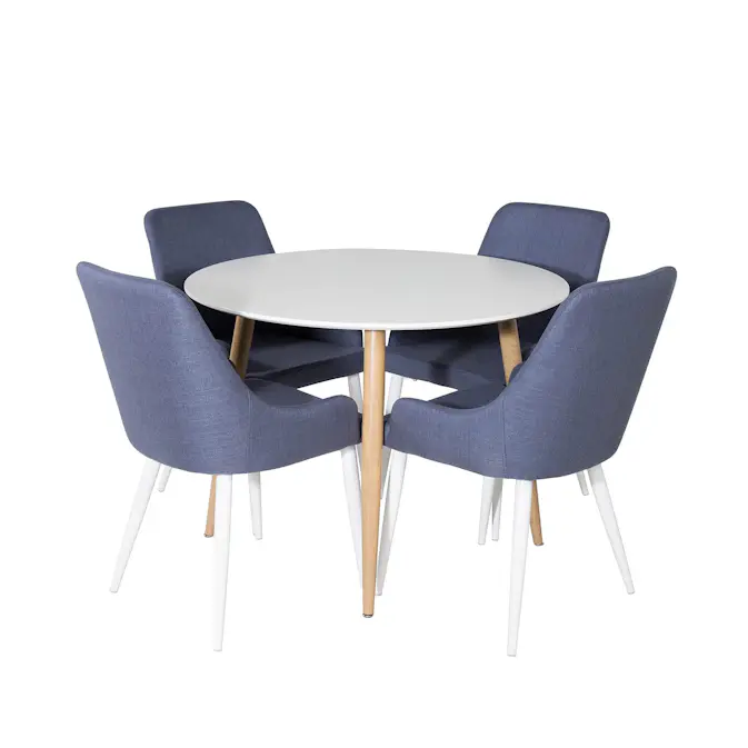 Matgrupp Venture Home Plake med 4 Plake Stolar Runt