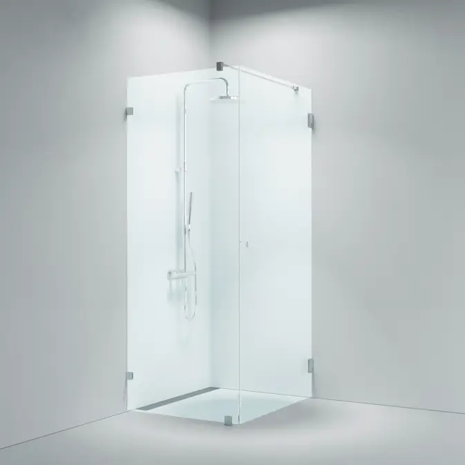 Duschhörn Strømberg Lucca 130 Fastvägg med Dörr