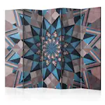 Rumsavdelare Skärmvägg Arkiio Star Mandala Brown and Blue II 225x172 cm