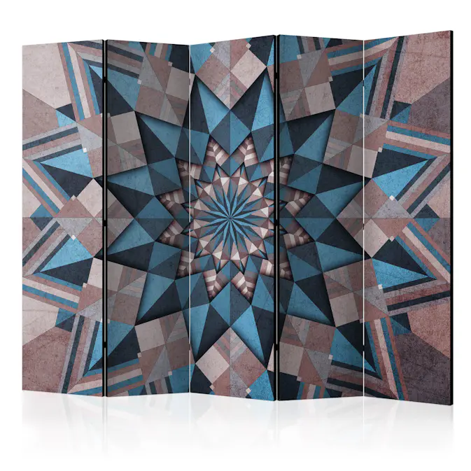 Rumsavdelare Skärmvägg Arkiio Star Mandala Brown and Blue II 225x172 cm