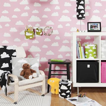 Tapet Färg & Form Moln Rosa