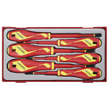 Skruvmejselsats 6 delar för 1000 volt Teng Tools TTV706N