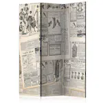 Rumsavdelare Skärmvägg Arkiio Vintage Newspapers 135x172 cm