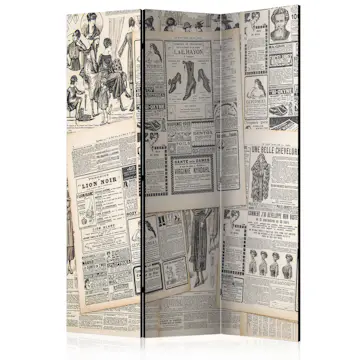 Rumsavdelare Skärmvägg Arkiio Vintage Newspapers 135x172 cm