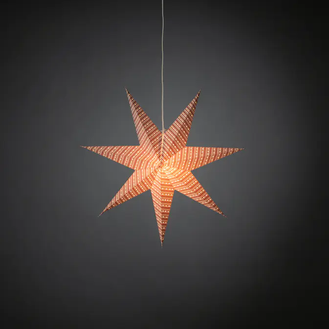 Adventsstjärna Gnosjö Konstsmide Rödrandig 60 cm