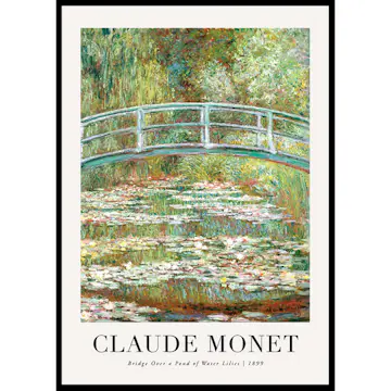 Poster Gallerix Bridge Over A Pond 1899 By Claude Monet