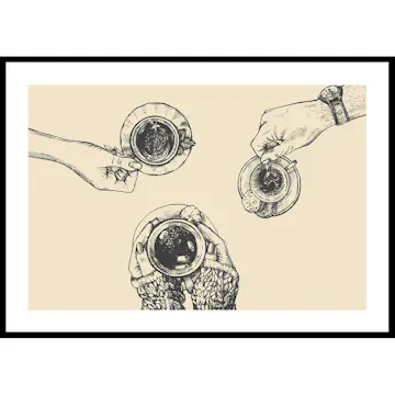 Poster Gallerix Vintage Coffee Drawing