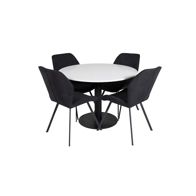 Matgrupp Venture Home Roxanna med 4 Geneva Stolar Runt