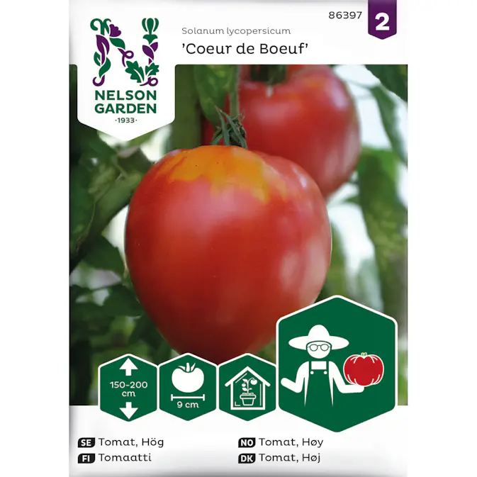 Frö Nelson Garden Tomat Hög Coeur de Boeuf