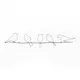 Metallkonst Art for the Home Birds on a Wire