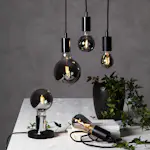 LED-lampa Star Trading Plain Smoke E27 G95