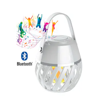Flamlampa Homeline Helios med BT-högtalare