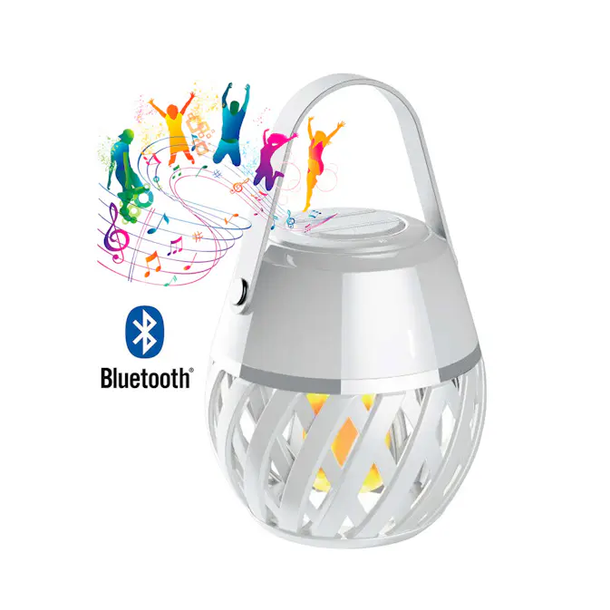 Flamlampa Homeline Helios med BT-högtalare