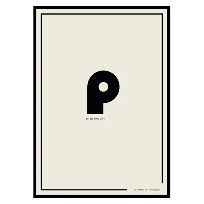 Poster Gallerix P As In Peachy