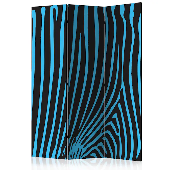 Rumsavdelare Skärmvägg Arkiio Zebra Pattern Turquoise 135x172 cm