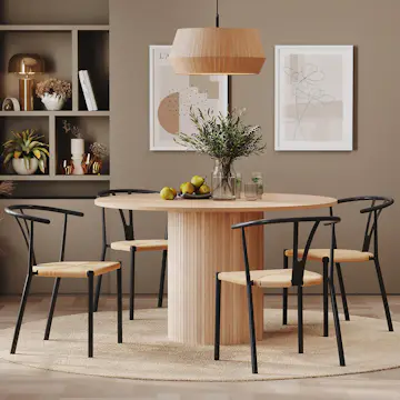 Matgrupp In Living Kopparbo Ø130 cm med 4 st Elysia stolar