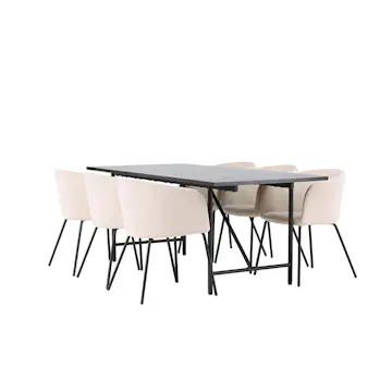 Matgrupp Venture Home Astrid med 6 Berit Stolar