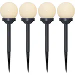 Solcellspollare Star Trading Globus LED Utebelysning med Sensor 4-pack