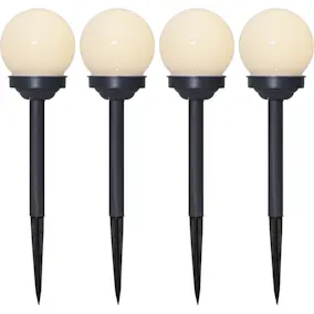 Solcellspollare Star Trading Globus LED Utebelysning med Sensor 4-pack