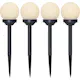 Solcellspollare Star Trading Globus LED Utebelysning med Sensor 4-pack