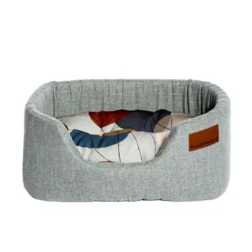 Hundbädd Danish design Colour Block Silver Lux Slumber Bed