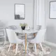 Matgrupp Basic Home Pelle Runt Matbord 100 cm med 4 Valera Matstol