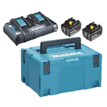 Batterikit Makita LXT 2xBL1850B + DC18RD 18V 2x5Ah